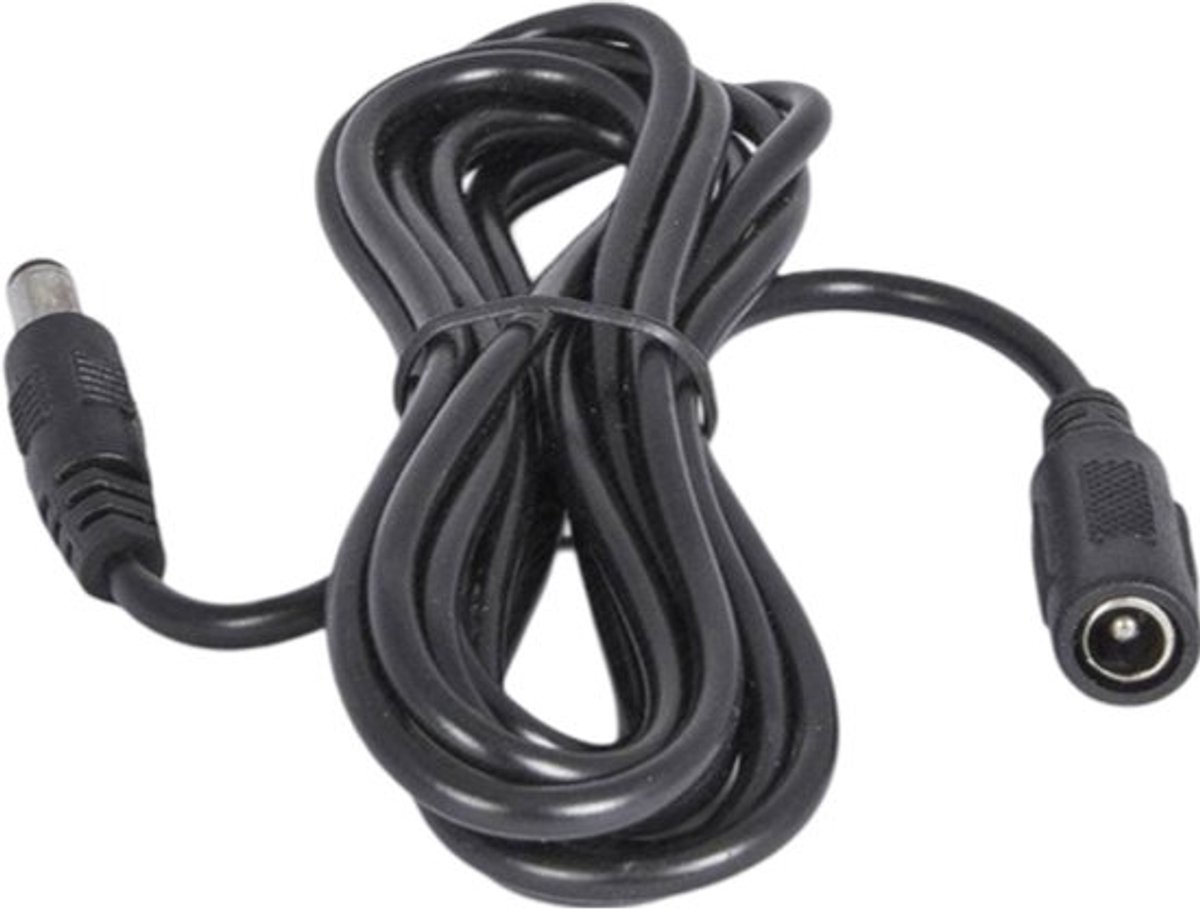 EZVIZ, DC Jack 5,5 mm 12V Bestendige Verlengkabel 5 meter, Zwart