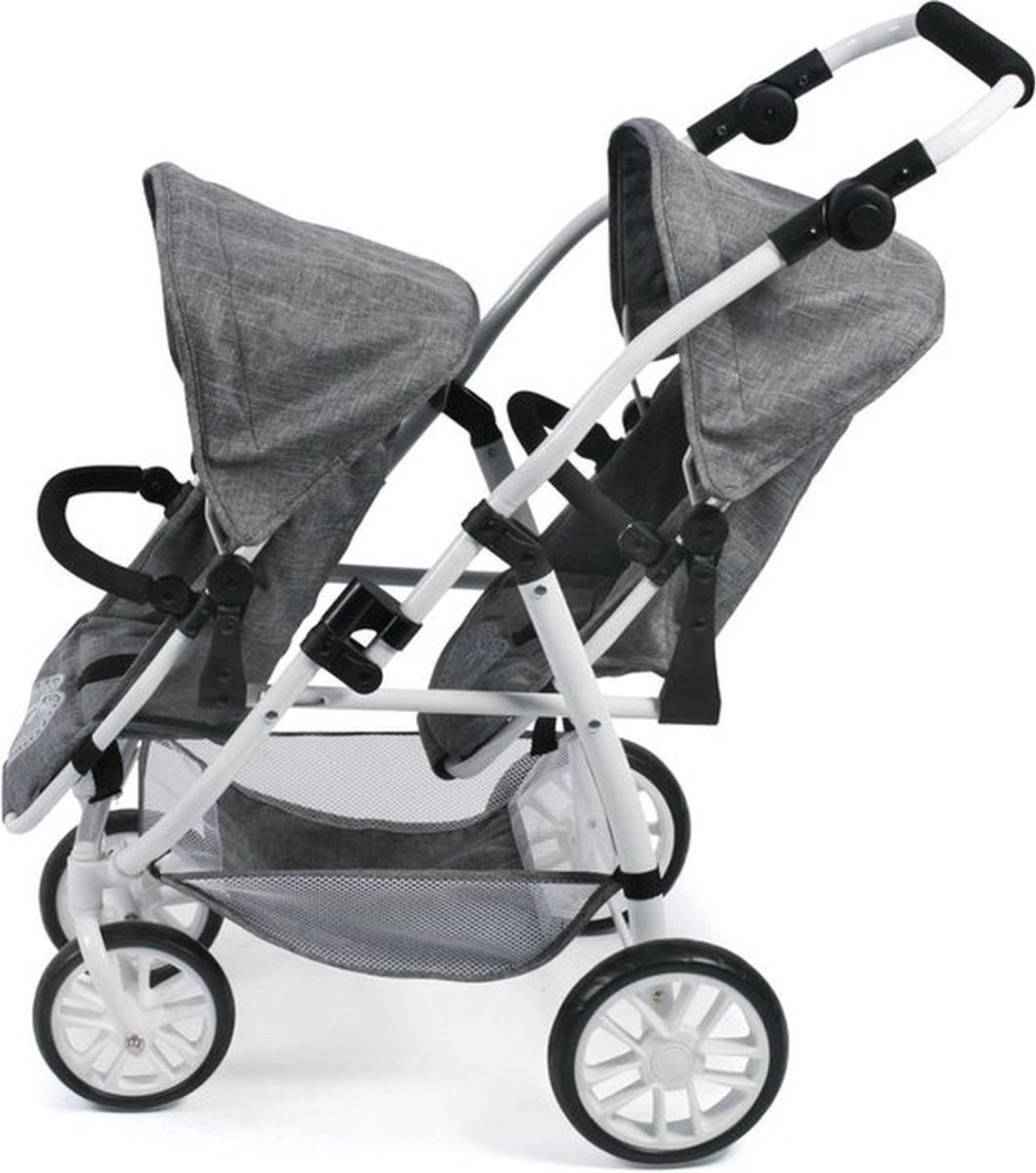 Duo Tweeling Kinderwagen Grijs - afbeelding 2