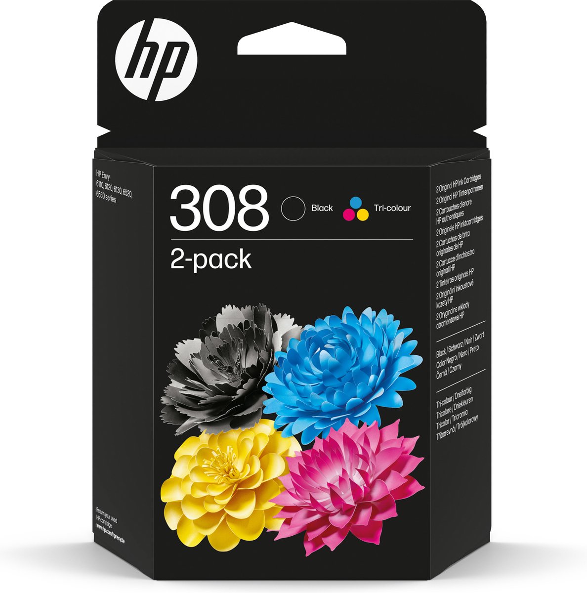 HP 308 Blister Inktcartridge 2-pack Combo Zwart/driekleuren