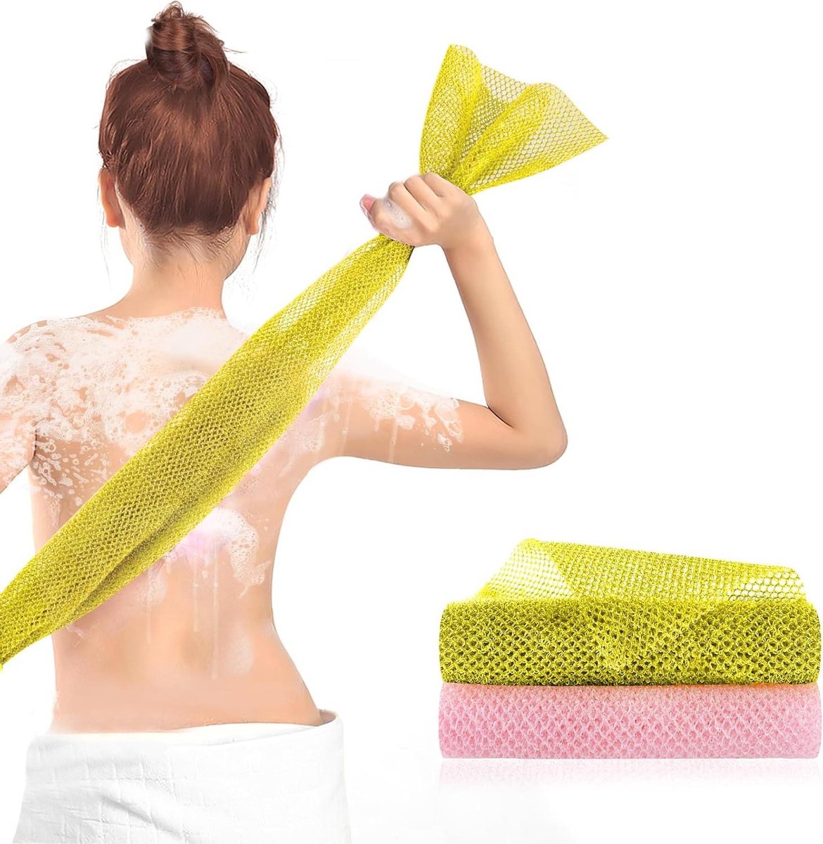 Goedkoopste Afrikaanse netspons - exfoliërend net - premium nylon - douche-bodyscrubber - rugschrobber - huidgladder - badspons - dagelijks gebruik .