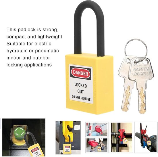 Lockout Tagout-sloten - 10 Sets met 2 Sleutels Per Slot - Nylon ...