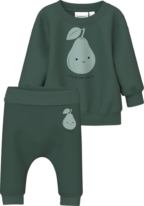 NAME IT NBMVONNE LS SWEAT BOX BRU SET Jongens Trui - Maat 80