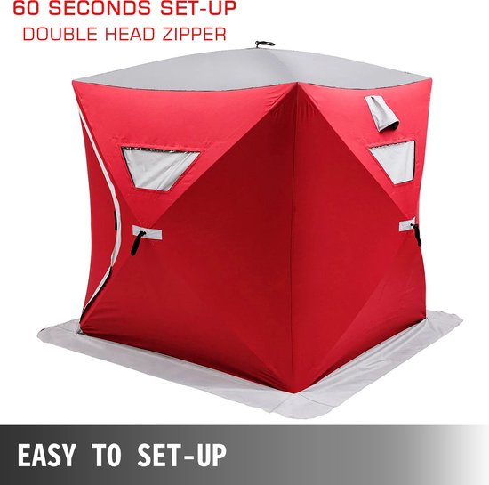 Ice Fishing Shelter - Portable - Pop Up - Easy to Set Up - Waterproof and Windproof Tent - For Winter Camping — afbeelding 4