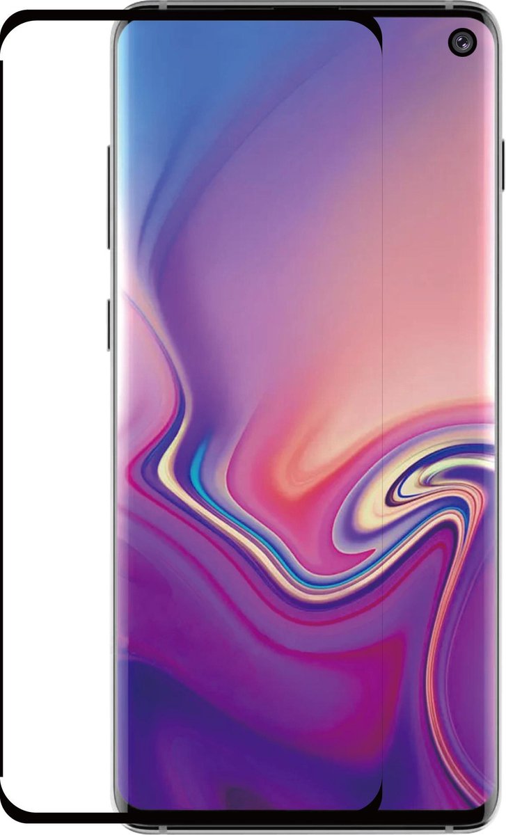 Azuri screenprotector Tempered Glass flatt RINOX ARMOR - Voor Samsung Galaxy S10e - Zwart frame - 2 stuks