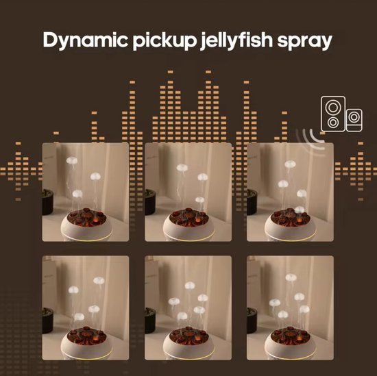 Immax 09104L - Aroma-diffuser en luchtbevochtiger JELLYFISH LED/11W/5V