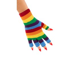 KIMU Vingerloze Handschoenen Regenboog – Vingerloos Gekleurd Pride – Handschoen Dames Heren Strepen Gay Pride Festival