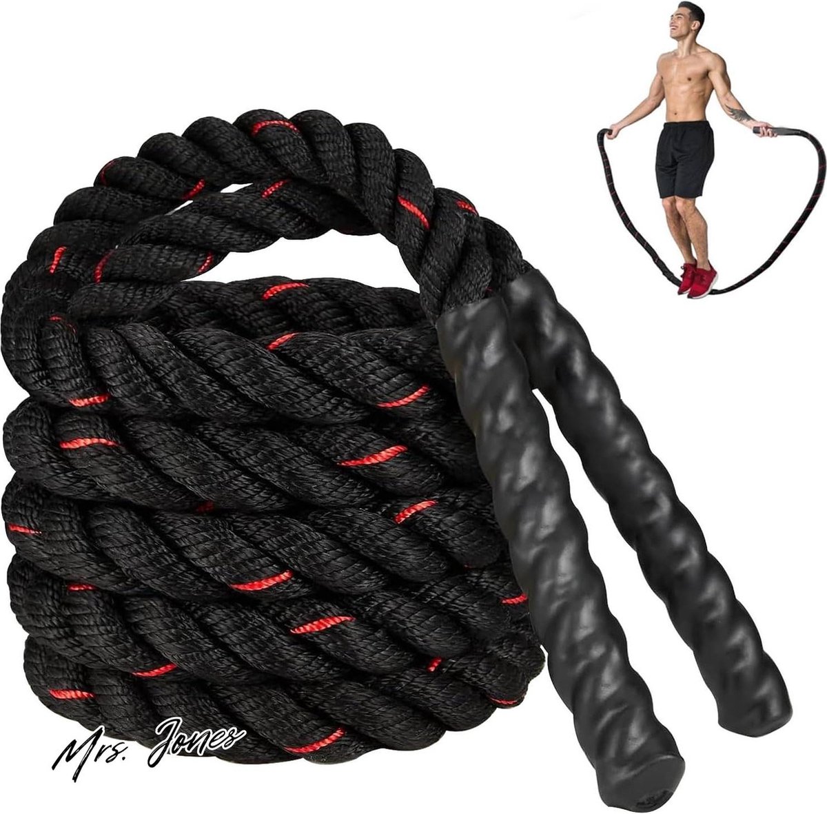Mrs. Jones Springtouw voor volwassenen fitness met gewichten 13 kg full-body spiertraining binnen buiten .