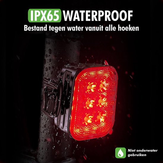 Travelhawk Fietsverlichting - Voorlicht / Achterlicht - Fiets Koplamp - LED Fietslampjes Rood en Wit - Waterdicht - USB-C Oplaadbaar van Travelhawk — afbeelding 2