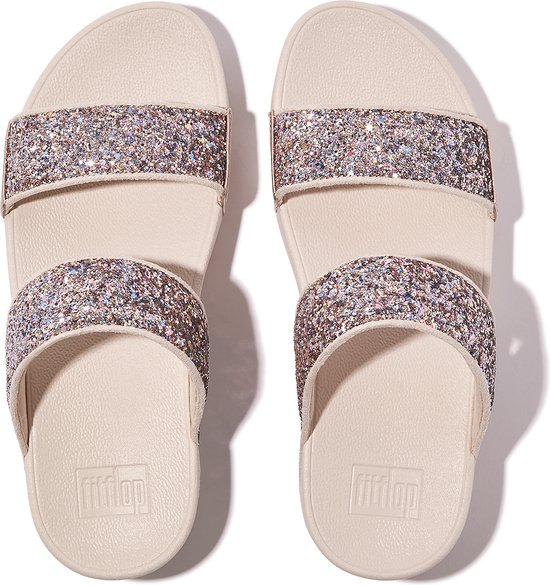 FitFlop Lulu Multi-Tonal Glitter Dias Femmes - Nude Rose Mix