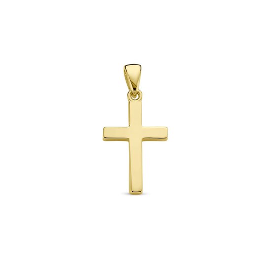 Pendentif croix en or jaune 14 carats – Pendentif en or classique au Design intemporel