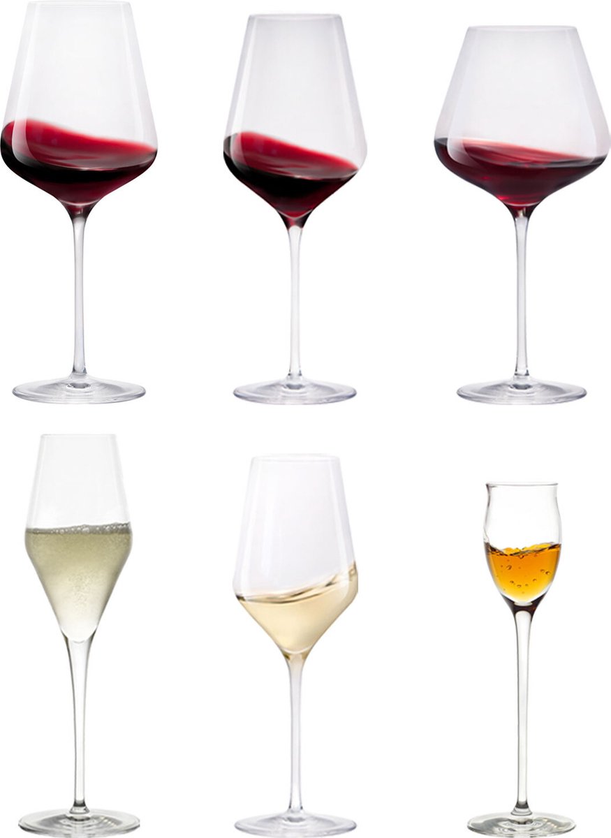 Wein- und Sektgläser Quatrophil Set van 36