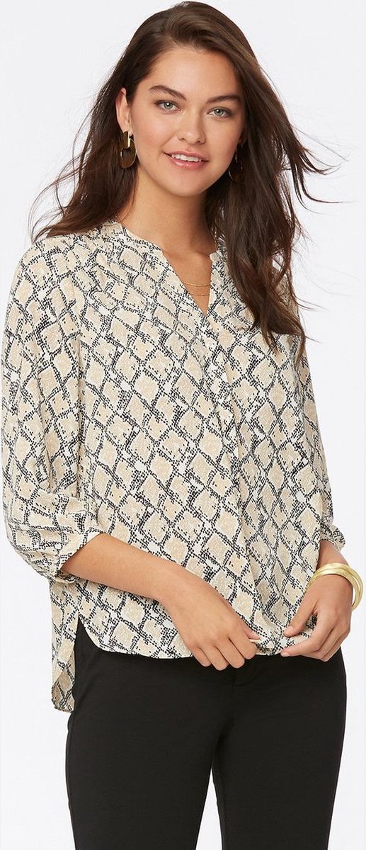 Pintuck Blouse Slangenprint
