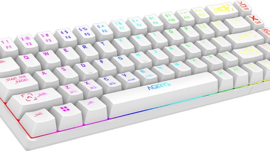 AQIRYS MIRA Keyboard – Mechanisch – RGB – 65% – Wit – Draadloos & USB-C – Outemu Red Switches