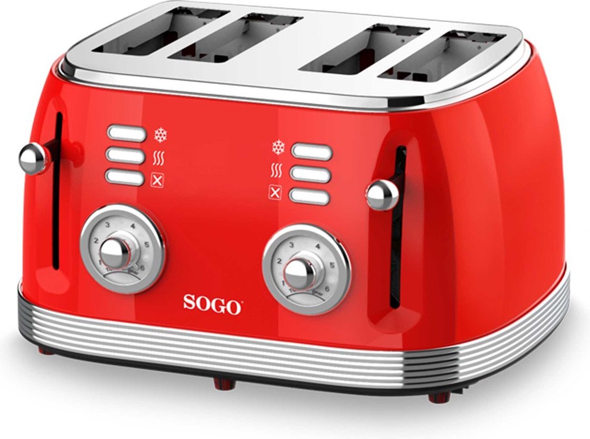 Sogo - 5465 - Retro Broodrooster - 4 sleuven