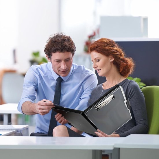 Goodivery ® Tableau d'écriture de rangement en plastique A4 avec couvercle et option de suspension