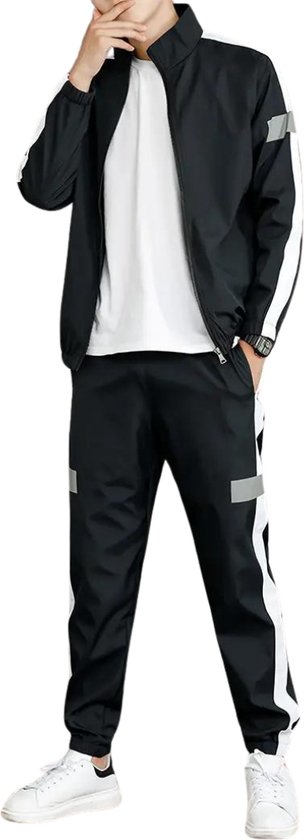 Survêtement Bovista - Survêtement d'intérieur - Adultes - Confortable - Pantalon de jogging - Survêtement - Homme - 2 pièces - Zwart - XL