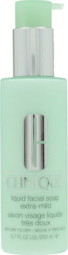 Lichtgroene fles met zilveren pompje en Clinique logo.