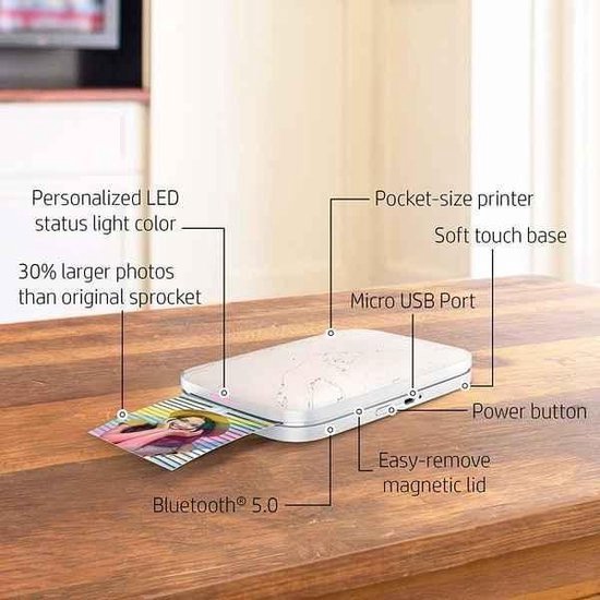 HP Sprocket Select - Mobiele Fotoprinter - Eclips