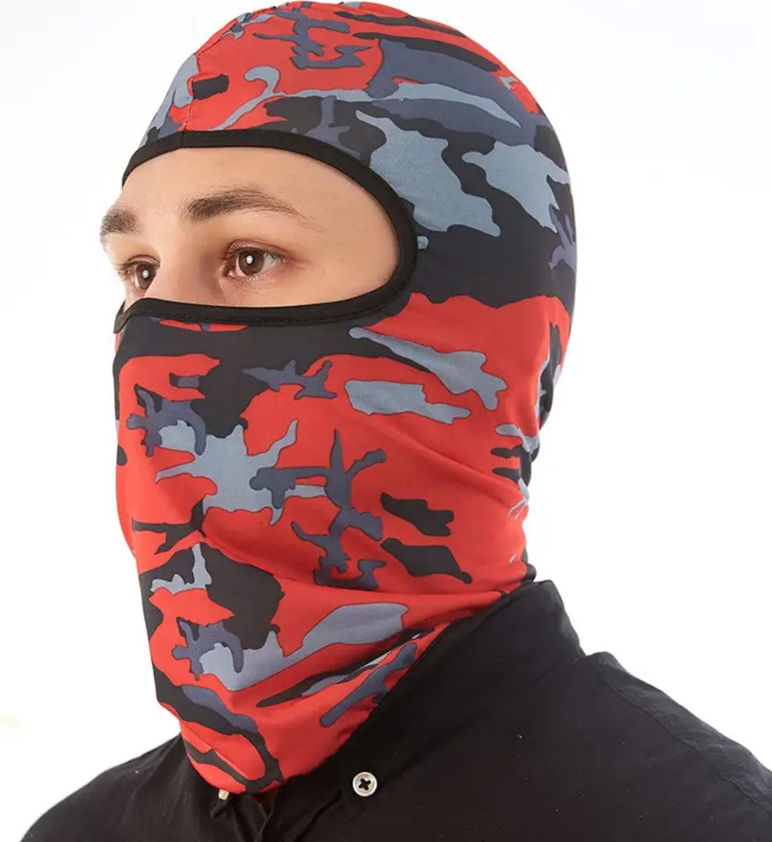 Livano Winter Masker Balaclava Ski Mask Ski Masker Bivakmuts Full Face Mask Camouflage Rood