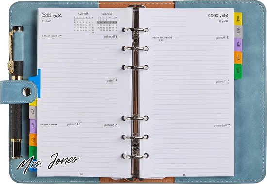 Wanderings A5 Leren Ringband Planner - Rustiek Navulbaar 6-Ringen