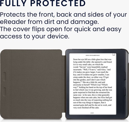 kwmobile hoes geschikt voor Kobo Libra Colour - e-reader beschermhoes van vilt - petrol van Merkloos — afbeelding 2