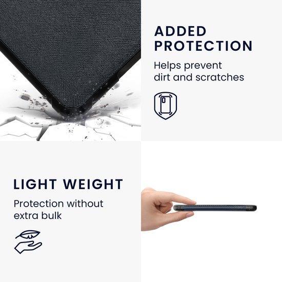 kwmobile e-reader hoesje geschikt voor Amazon Kindle Paperwhite (2024) / Colorsoft hoes - E reader flip case met magnetische sluiting - Ereader cover - Tarotkaart design in donkerblauw / geel / zwart — afbeelding 3