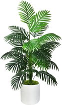 Boncy® Premium Kunstplant in pot - 120 cm Palmboom Kunst plant - Nep planten voor Binnen en Buiten - Kamer Decoratie - Nepplanten Kunstplanten Boompje - Kunstbloemen