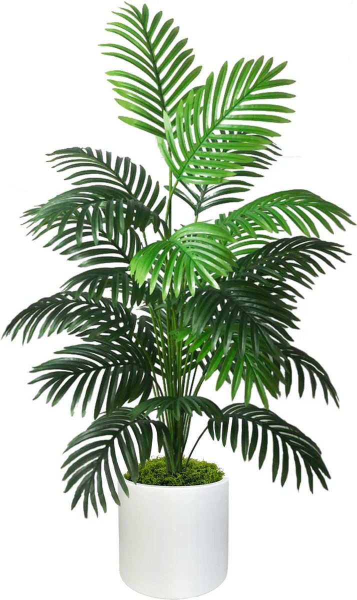 Boncy® Premium Kunstplant in pot - 120 cm Palmboom Kunst plant - Nep planten voor Binnen en Buiten - Kamer Decoratie - Nepplanten Kunstplanten Boompje - Kunstbloemen