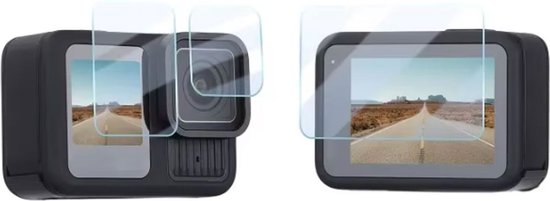 Protecteurs d'écran adaptées pour GoPro Hero 13 Black - Protecteurs d'écran en Tempered Glass - 2x LCD & 1x Objectif - Protection adaptée pour GoPro Hero 13 Black LCD & Lens - Glas Trempé 9H - Set complet - TechDefend