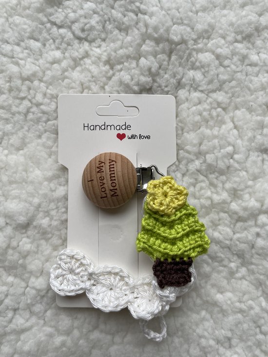 Maminobaby.nl baby geschenkset | Kerst - Handgemaakt | Babyslofjes | Speenkoord | Kraamcadeu | Babyshower — afbeelding 5