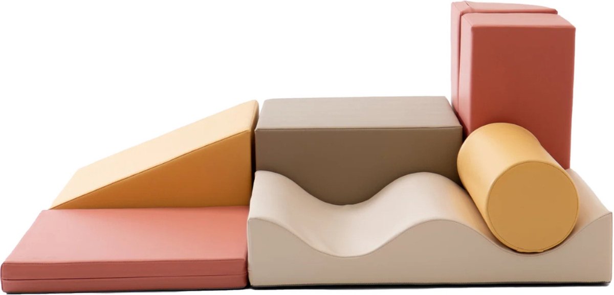 Foam Speelblokken Set (7 Delig) - Iglu Softplay Pastel Roze - Baby & Peuter Speelgoed