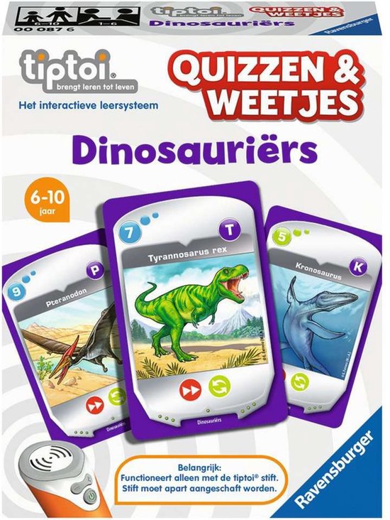 Tiptoi quizzen en weetjes dino's