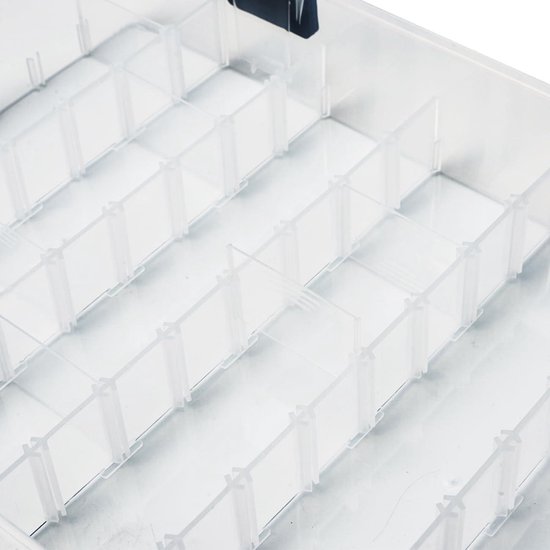 2 Laags Stapelbare Transparante Plastic Opslagdoos met Handvat en ...