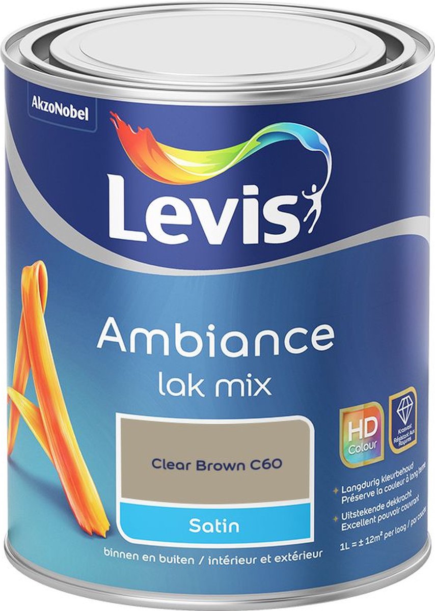 Levis - Ambiance Lak Satin Mix - Clear Brown C60 - Mengverf - 1 L