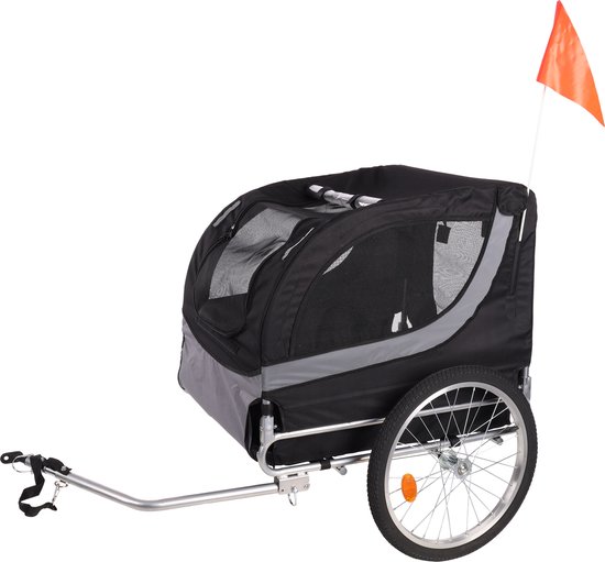 Flamingo Fietskar Tybalt - Zwart, 76 × 57 × 65,5 cm - Geschikt voor Fiets & E-bike van Flamingo — afbeelding 4