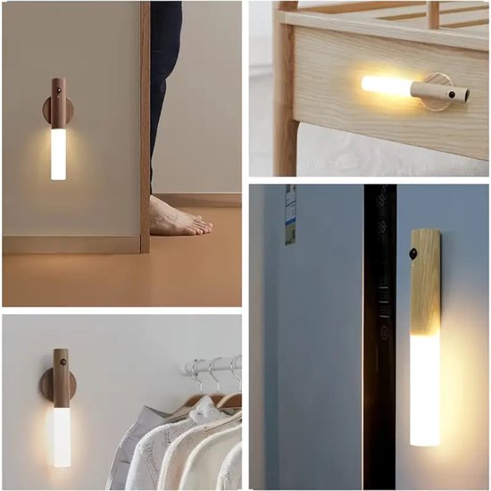 Nivard Nachtlampje - Volwassenen - Kinderen - Slaapkamer - Baby - Nachtlamp - Leeslamp - Slaapkamer - Donker Hout van Merkloos — afbeelding 3