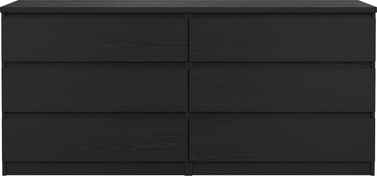 Naia kommode 6 lades zwarte structuur.