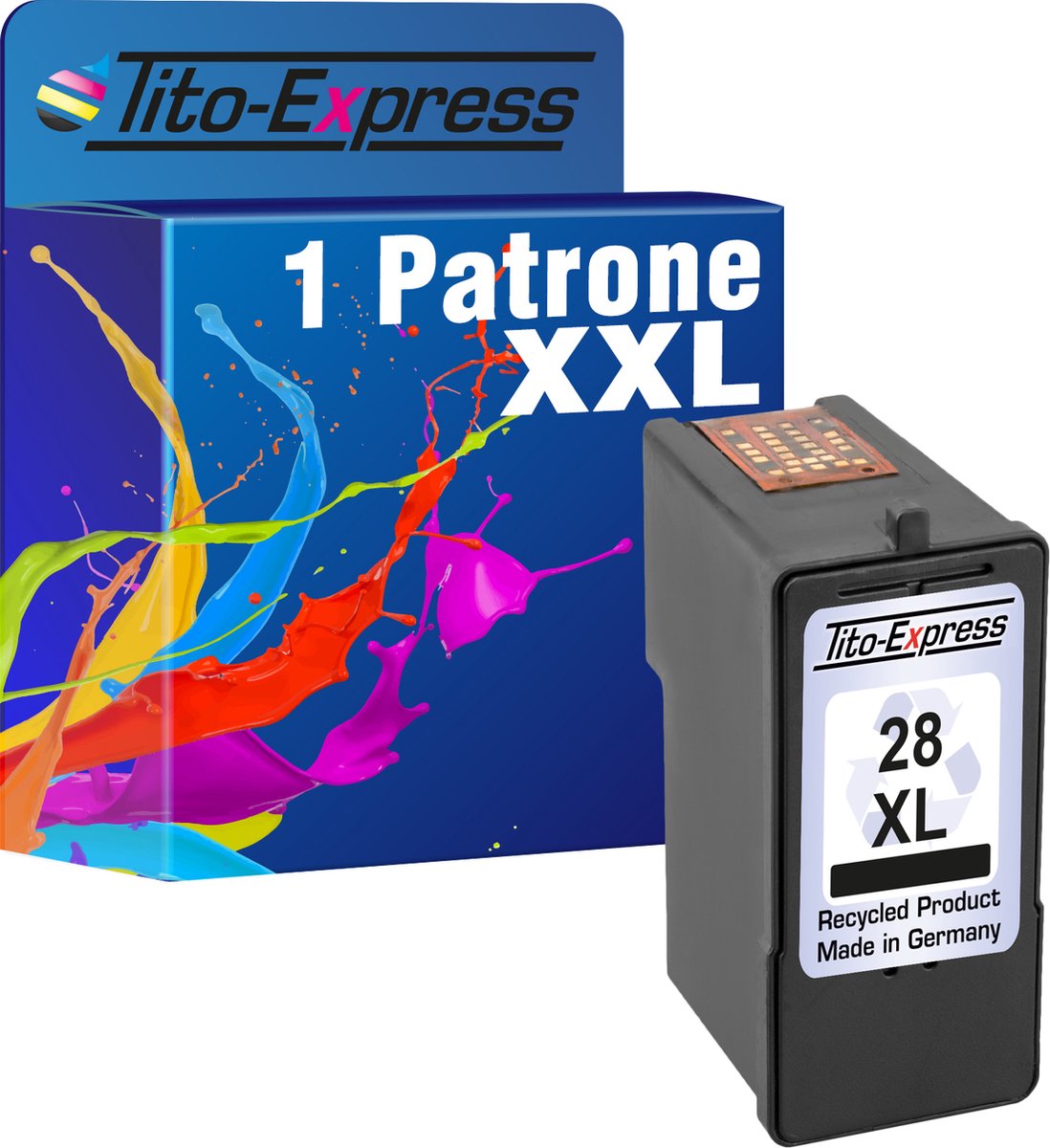 Set van 1x gerecyclede inkt cartridges voor Lexmark 28