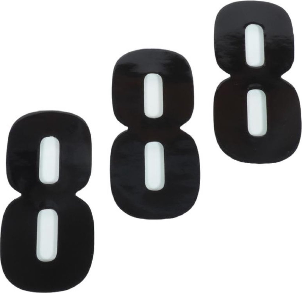 stickers merel voor auto 5048/20/8 nummer 8 zwart 160x75 nieuw