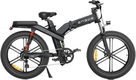 ENGWE X26 Elektrische Vouwfiets - Fatbike - Dubbele Accu - 26 Inch - 250W Motor - 8 Versnellingen - 150 km Actieradius - Hydraulische Schijfremmen - Zwart