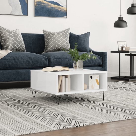 bonVIVO Bijzettafel wit met glas en hout materiaalmix - salontafel, sideboard, woonkamertafel - modern minimalistisch - stijlvolle glazen tafel voor woonkamer, slaapkamer, hal bonVIVO Bijzettafel wit met glas en hout materiaalmix - salontafel, sideboard, woonkamertafel - modern minimalistisch - stijlvolle glazen tafel voor woonkamer, slaapkamer, hal
