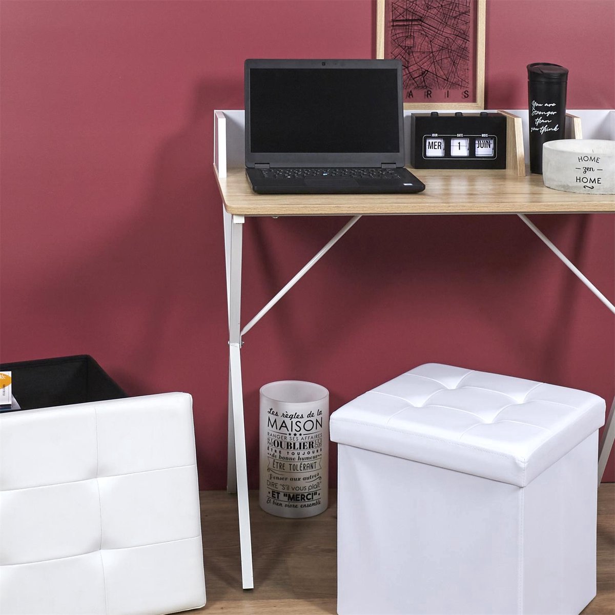 Bureau Brice 90x84x50cm Wit