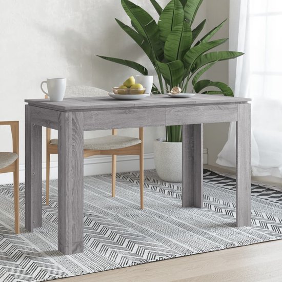 vidaXL - Buiten Eettafel - Antraciet - Hout - 123 x 60 x 74 cm | Leen