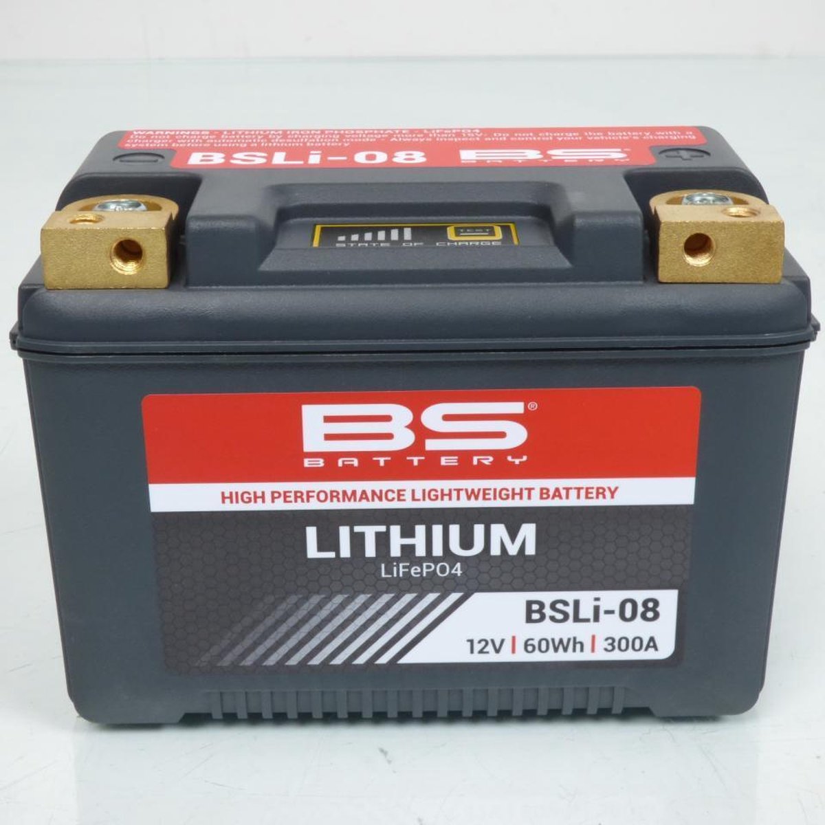 Batterie Lithium BS Battery pour Moto Harley Davidson 1200 XL T Superlow 2014 à 2015 BSLi-08 / LTX14L / HJTX14AHQ-FP / 12V 60Wh Neuf