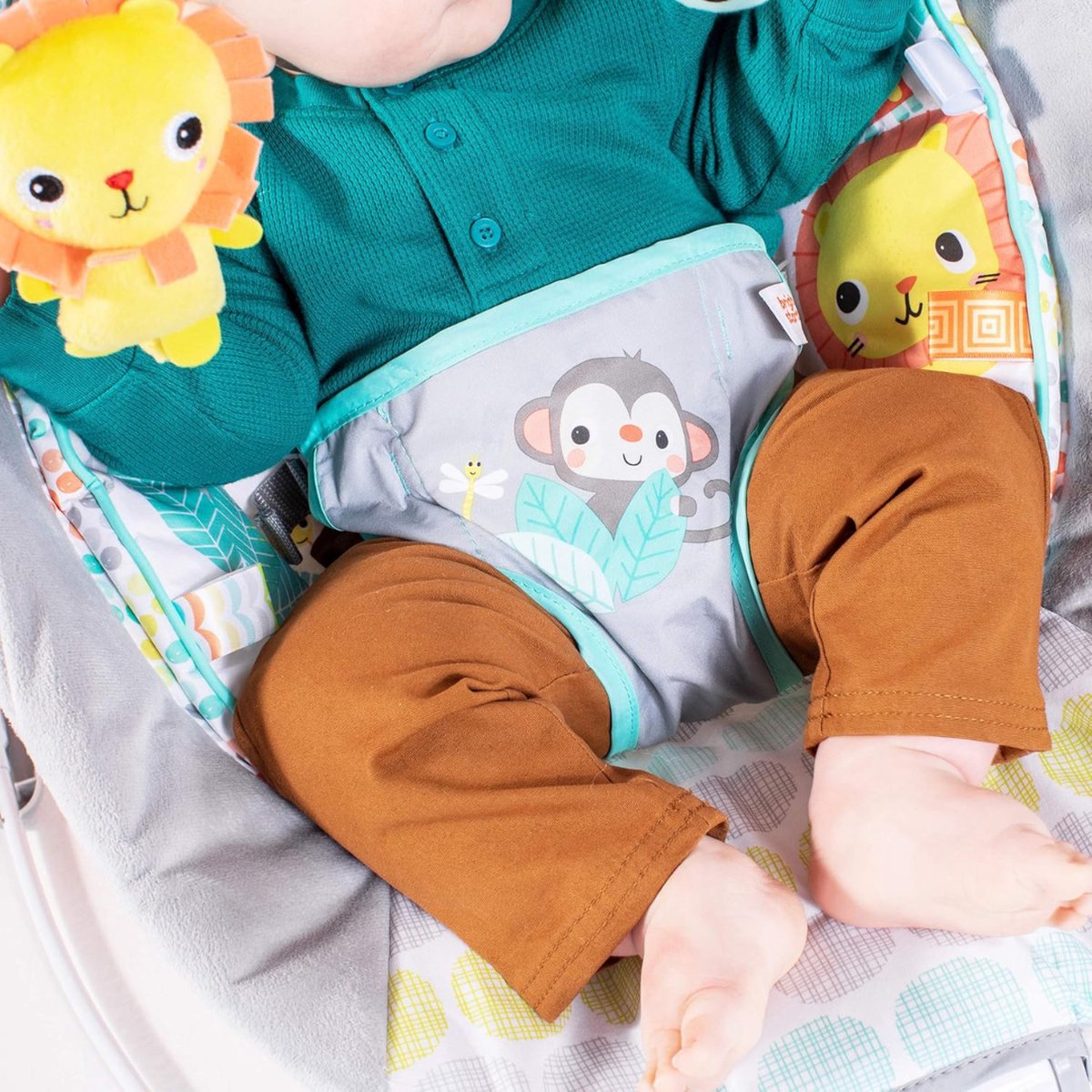 White-Label® Elektrische Schommelstoel Baby - Baby Swing - Wipstoel Baby's met Speelboog - Grijs thumbnail 3