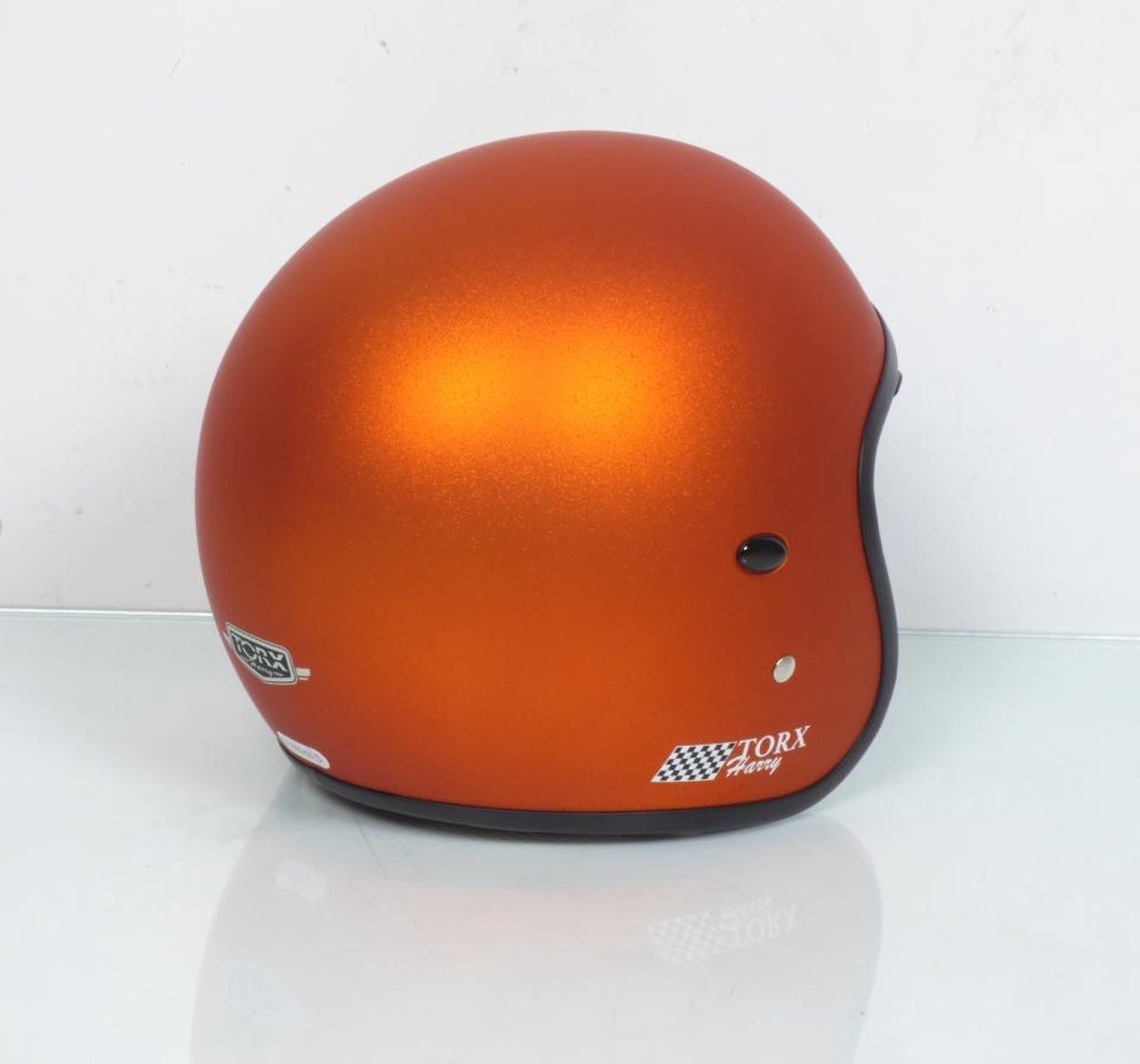 Casque jet pour homme / femme Torx Taille S Harry Glitter Matt orange Neuf