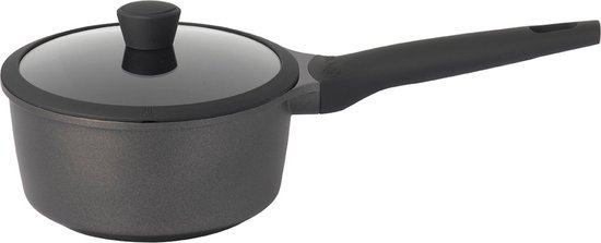 Casseroles en inox Sola Ceramic Deluxe - Casserole Aluminium Ø 18 cm Induction - Adaptées à Toutes Sources de Chaleur - Zwart - Revêtement Antiadhésif