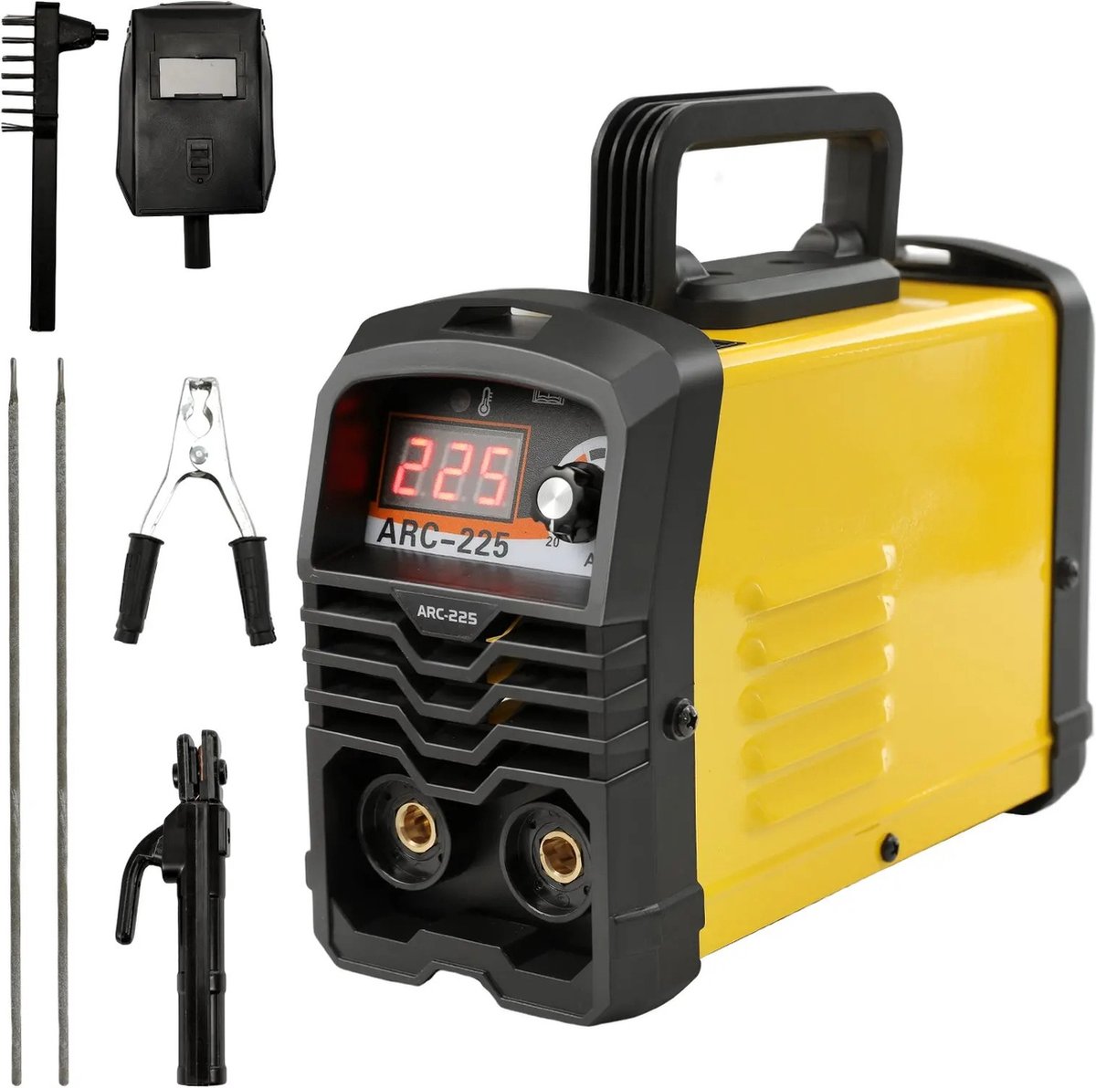 EML STORE Lasmachine - Lasapparaat - Las Apparatuur - Omvormer 3500W Mma - 225A - 110/220V - 3Kg - Geel/Zwart