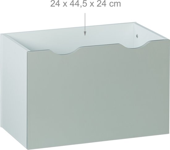 speelgoedkast 3 vakken - 70x50,5x28 cm - kinderkast op wielen - opbergkast kinderen