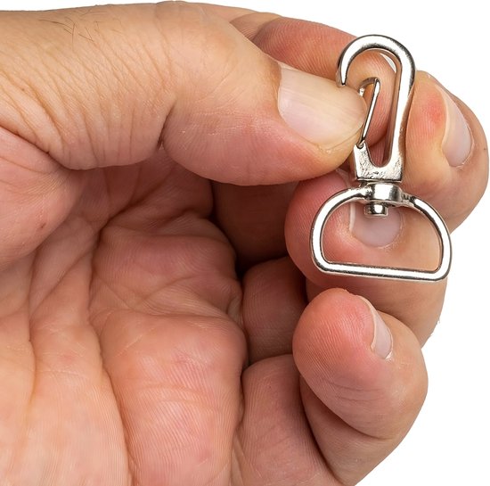 100 stuks sleutelhangers en karabijnhaken voor doe-het-zelf knutselen